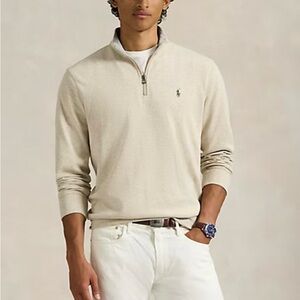 Handsome Ralph Lauren Cream 3/4 Zip Sweater XS